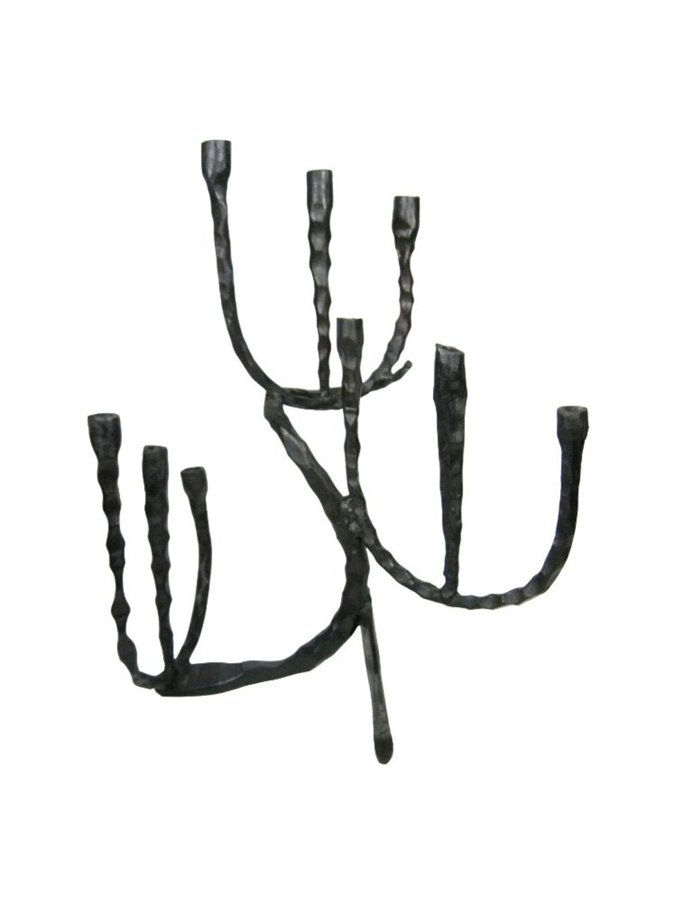 Cast Iron Hanukkah David Palombo Israel 1950s Vintage Judaica Menorah